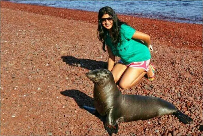 Ansoo with a seal.