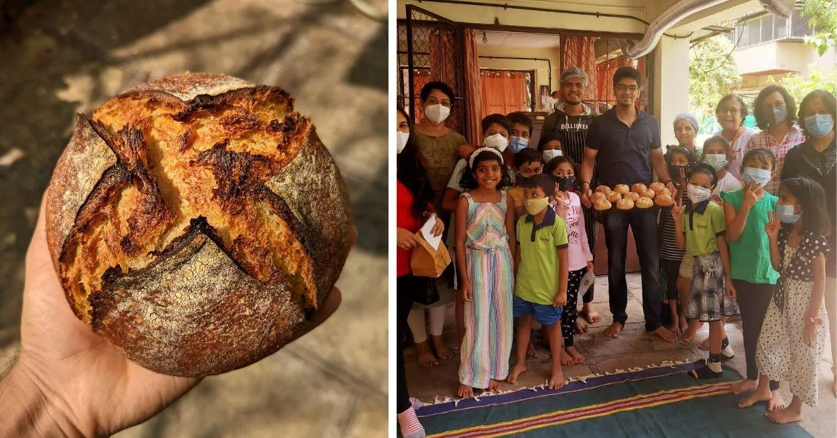 The first-ever sourdough bread that Jay baked in an OTG while experimenting with different bread styles 