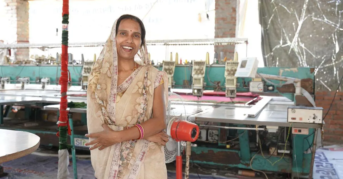 Anita Mourya manages her growing business, tracking inventory and orders as she expands beyond Mirzapur to Varanasi, Ghazipur, and other nearby cities.