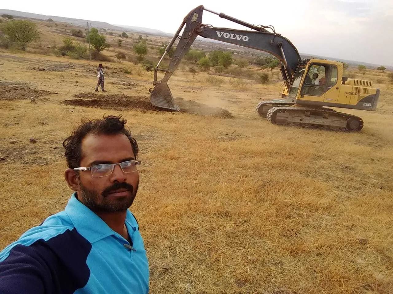 Abhay at the restoration site in Maharashtra.