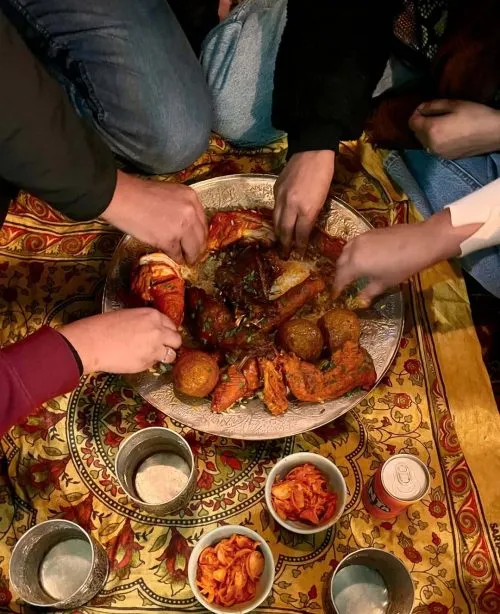 Four hands, one trami, and an unforgettable Kashmiri Wazwan experience. 