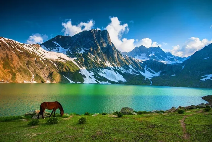 Gangabal Lake is a sacred high-altitude sanctuary where glacial waters meet ancient pilgrimage and pure stillness.