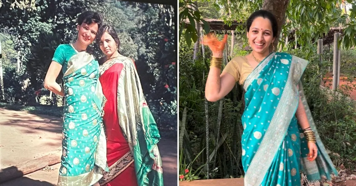 Poorvi wore a 50-year-old saree of her grandmother