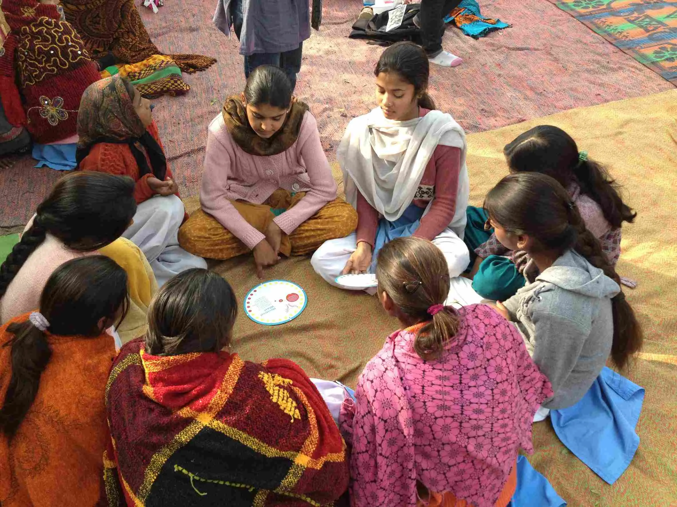 One of Jatan Sansthan’s camps, where young girls engage in open, stigma-free conversations about periods and body awareness.