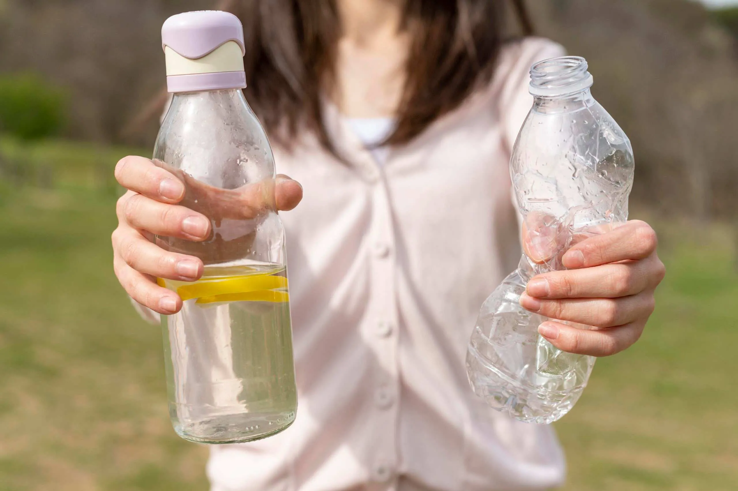 Teach your kids to use reusable water bottles instead of plastic ones