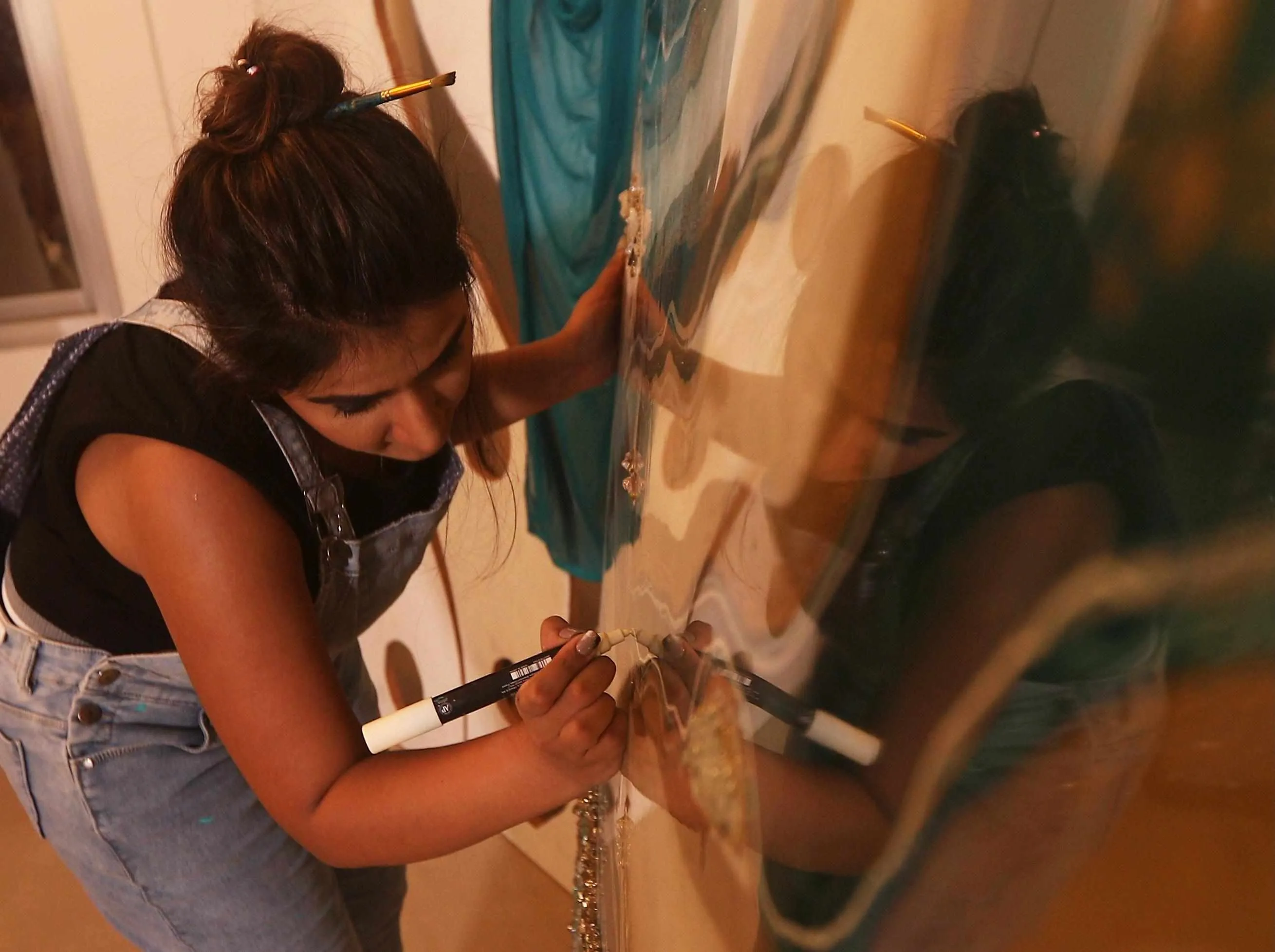 Poonam saw resin art in Philadelphia and the craft caught her attention