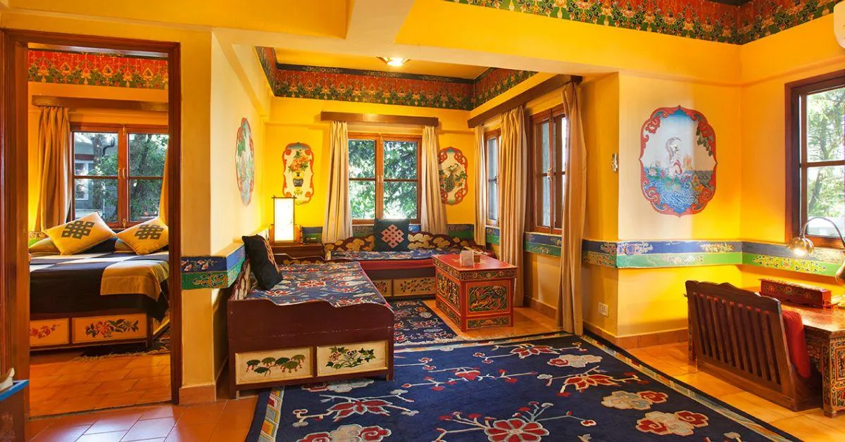 The Chonor House in Dharamkot is designed keeping Tibetan art, culture and heritage in mind