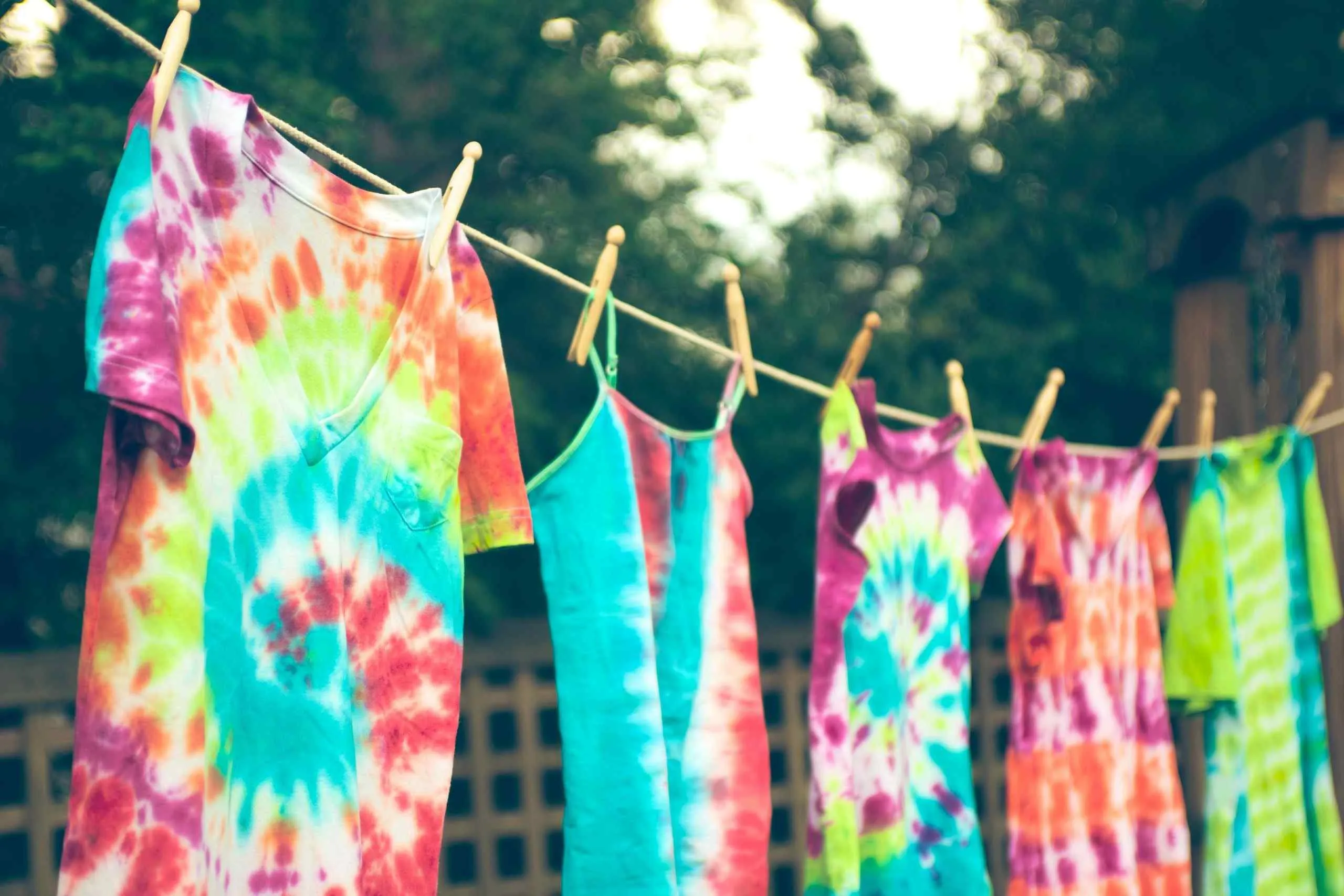 Creating tie-dye clothes with your children will help to add something memorable to their wardrobe