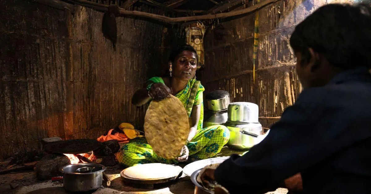 The women of the village bear the brunt of cooking on the chulha which leads to toxic pollutants entering into the respiratory systems 