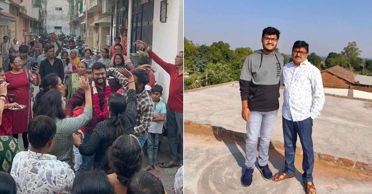  At his home in Ahmedabad, the once oppressive clang of metal beams has been replaced with the sound of dhols, garlands, and merriment.