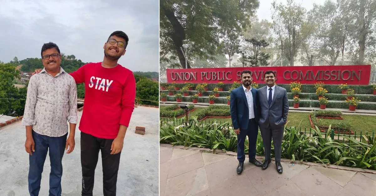 Smit with his father Hasmukh, and cousin Kaushal.