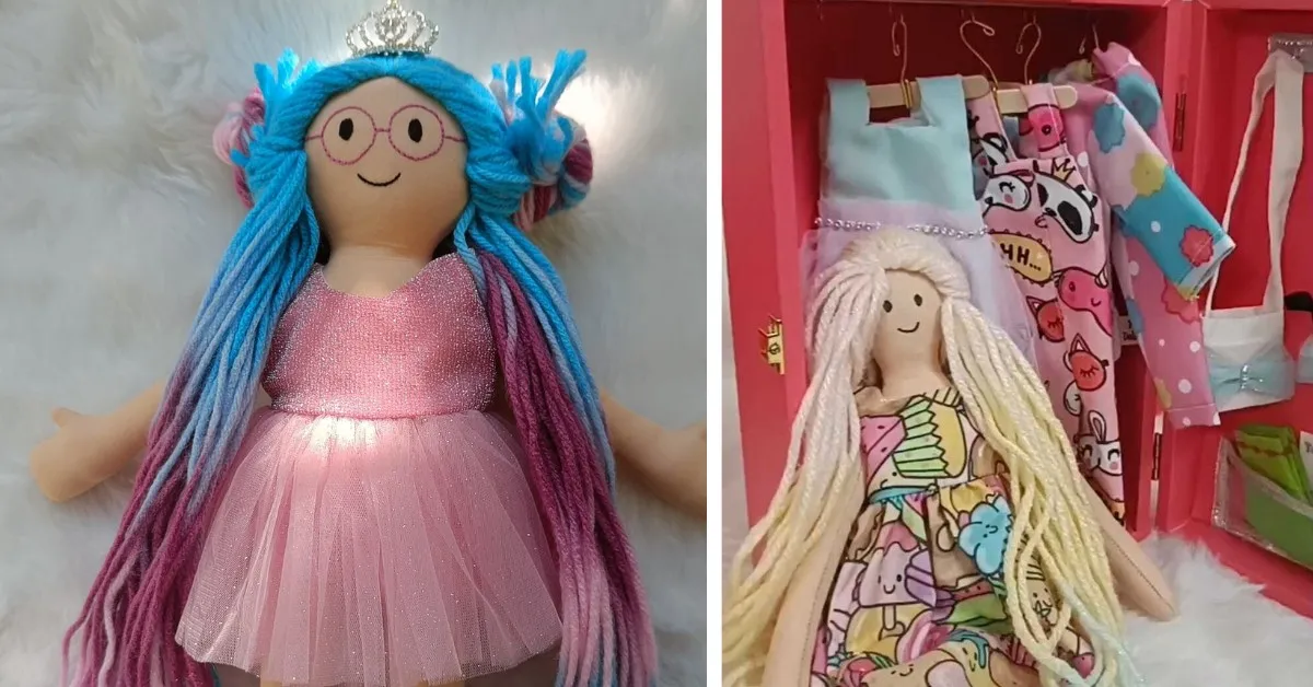 Children can play dress-up games as the clothes are not stitched to the dolls