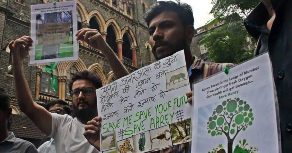 The Aarey protests saw Mumbai residents unite to save a vital green space from metro-related deforestation.