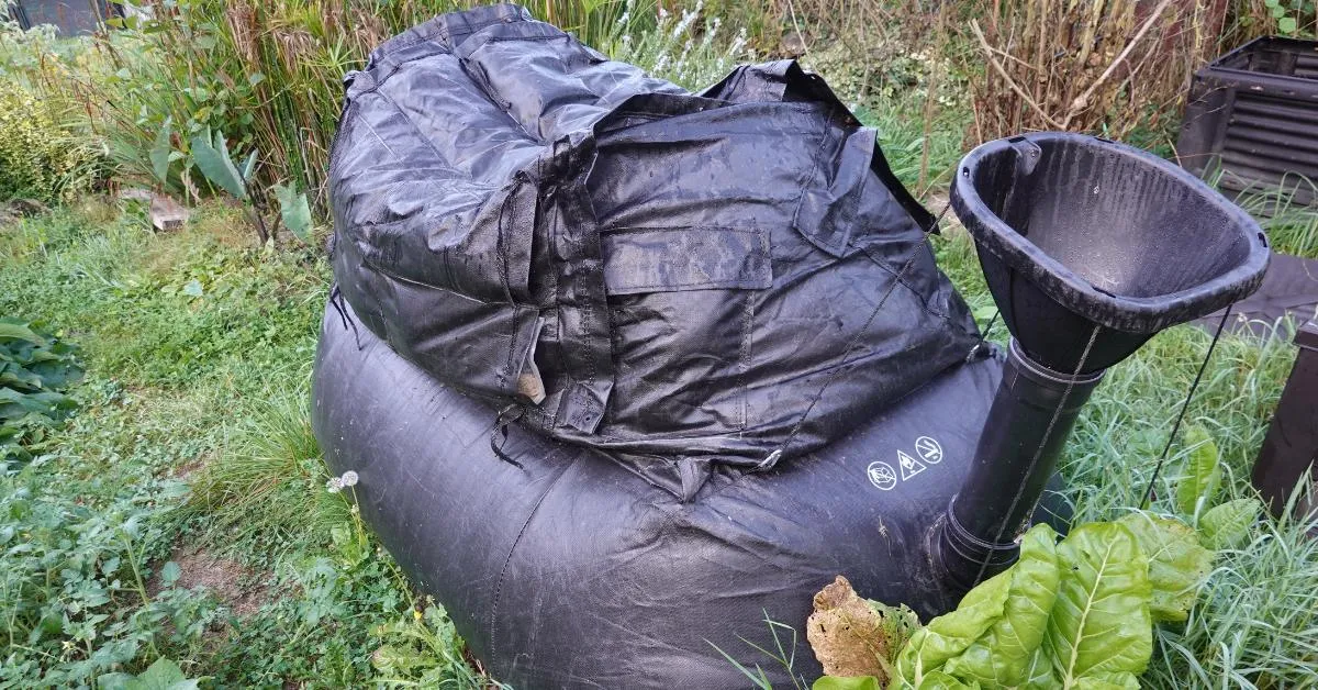The leftover slurry is packed with nutrients. Use it directly as liquid fertiliser or dry it and apply it to the soil for better texture and water retention.