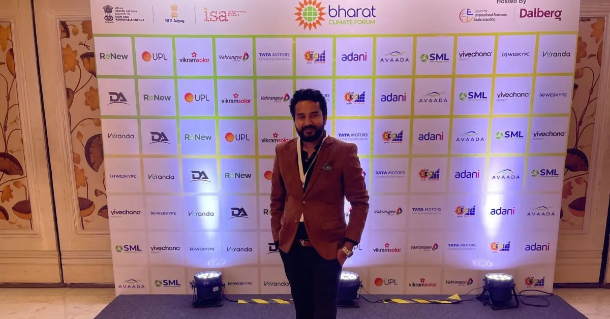Dr Ashish Sharma joined the Bharat Climate Finance Forum 2025 as an invited changemaker and clean tech entrepreneur, supporting India’s Net Zero and green growth goals.