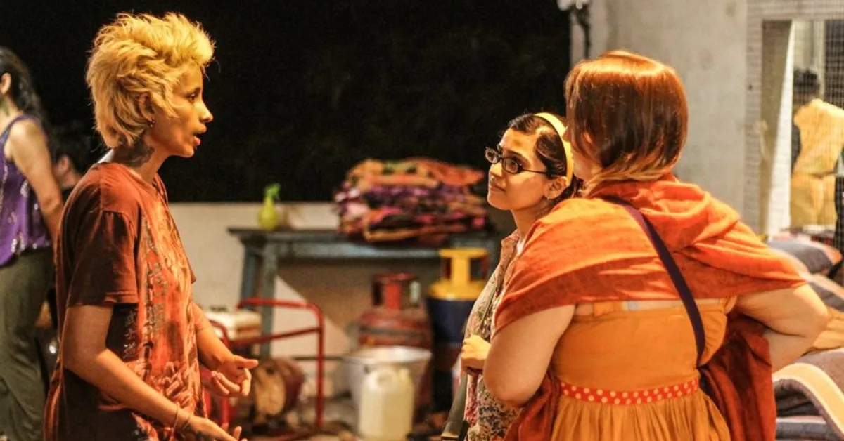 Reshma at a street art event