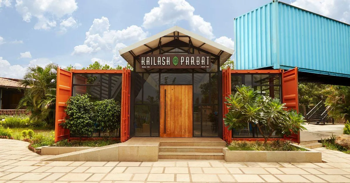 The Kailash Parbat restaurant in Khopoli makes for an eye-catching sight with its shipping container body 