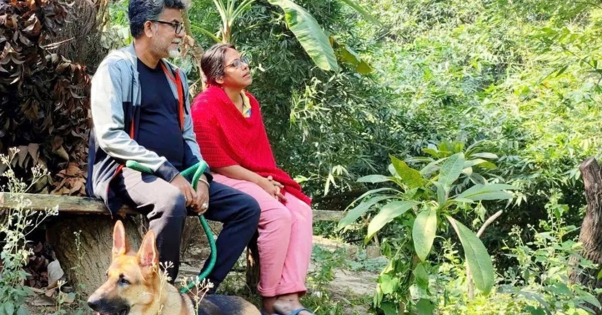 Sonali Chakraborty and Gopal Poddar, co-founders of Art Illuminates Mankind (AIM) and Moram Earth. 