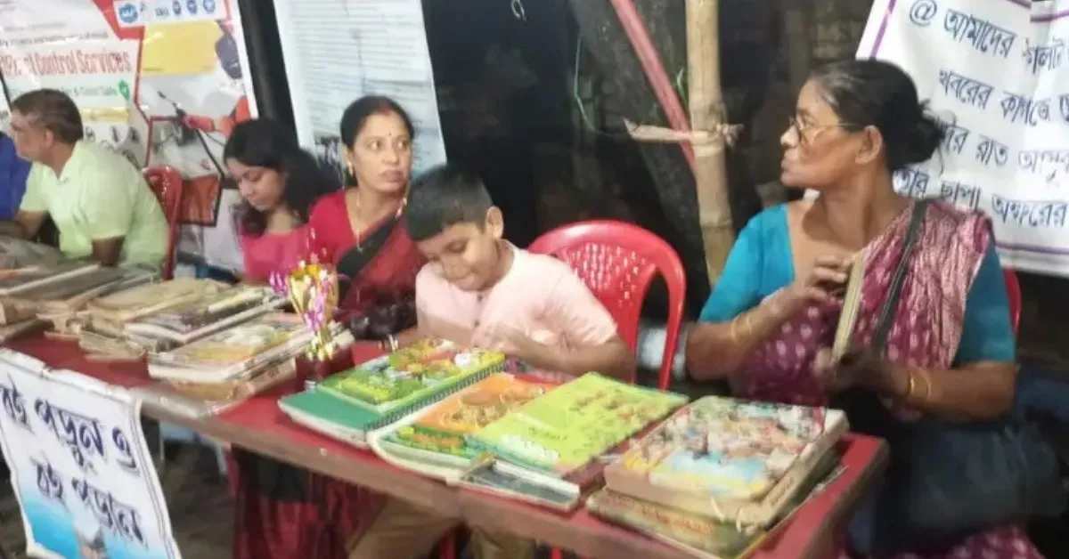 Putul Pohan, Pintu's partner is seen at a gathering in the slum