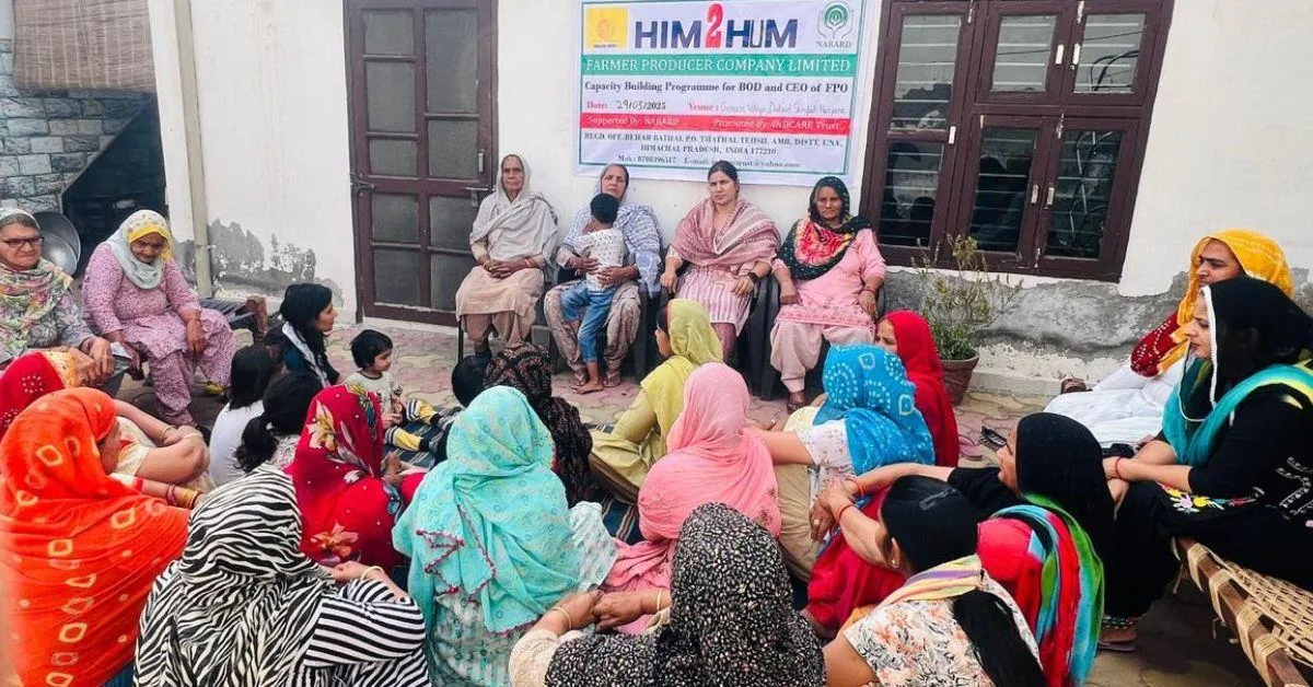 The project under Reeva's FPO, Him2Hum, boosts the incomes and agricultural skills of these women.