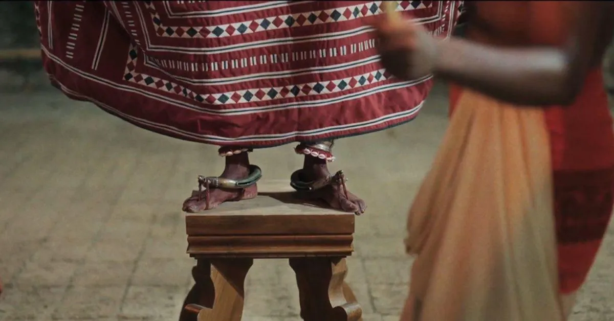 The theyyam performers are bestowed with divine energies as they proceed with the dance 