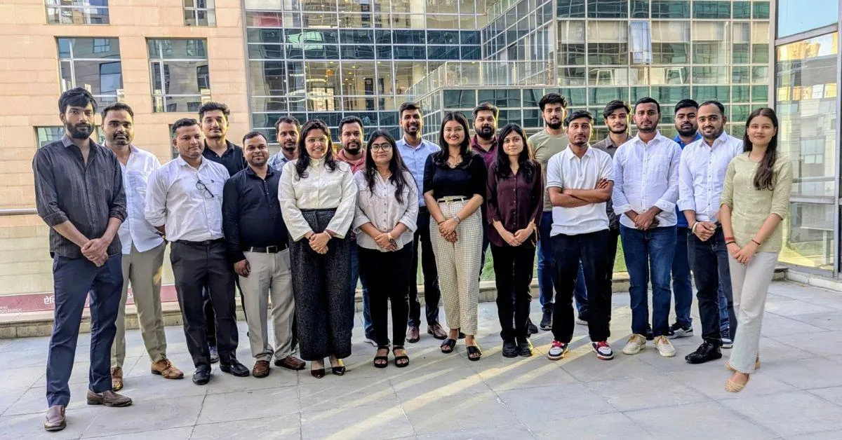 Bharat with his team members.