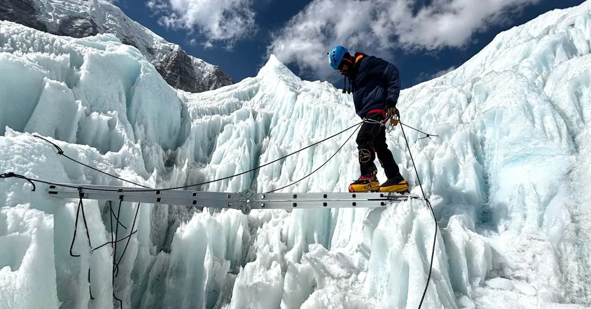 At Base Camp, Aritra spent days acclimatising and training for the technical climb ahead.