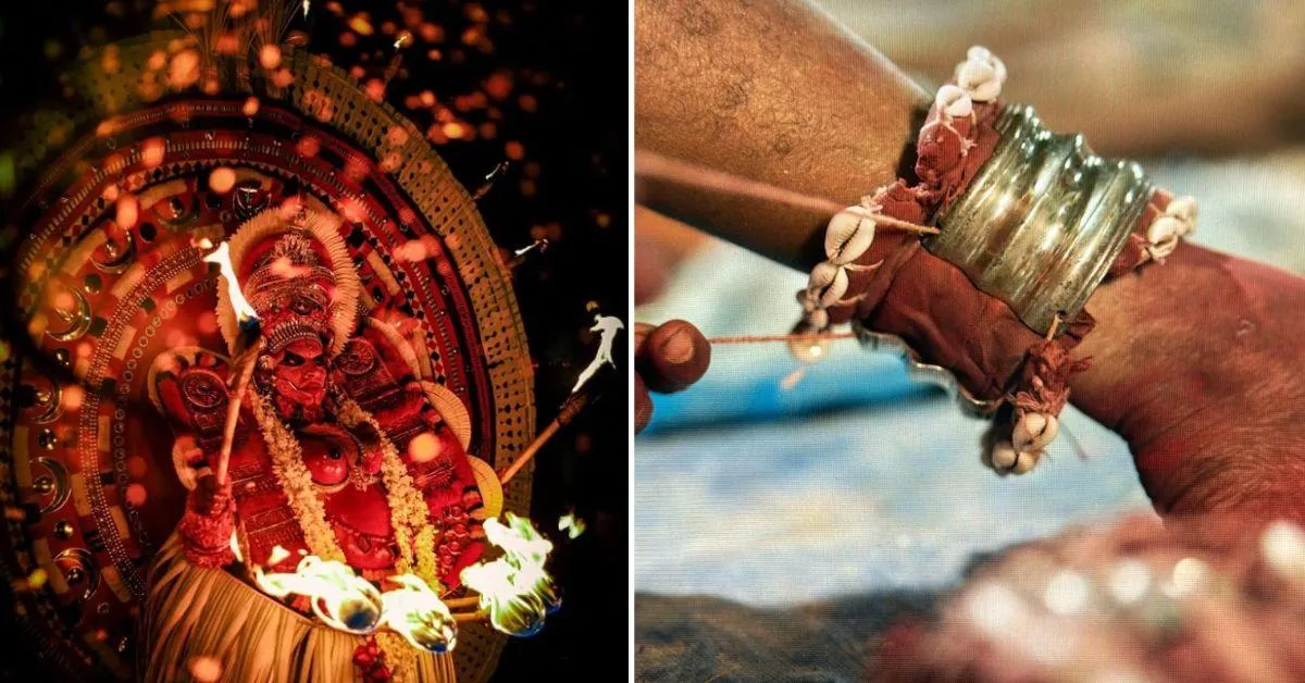 The theyyam dance is a sacred ritual that happens in Kerala from October to May and sees cultural revelry,