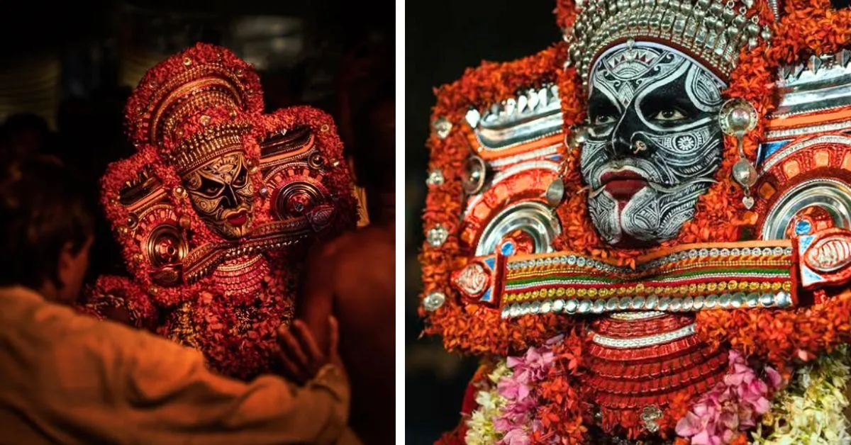 The elaborate costumes, makeup, and dance movements, accompanied by traditional music, make theyyam a visually stunning and powerful experience. 