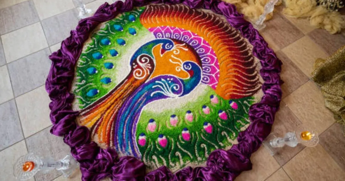Teach your kids to make rangolis with organic colours this festive season