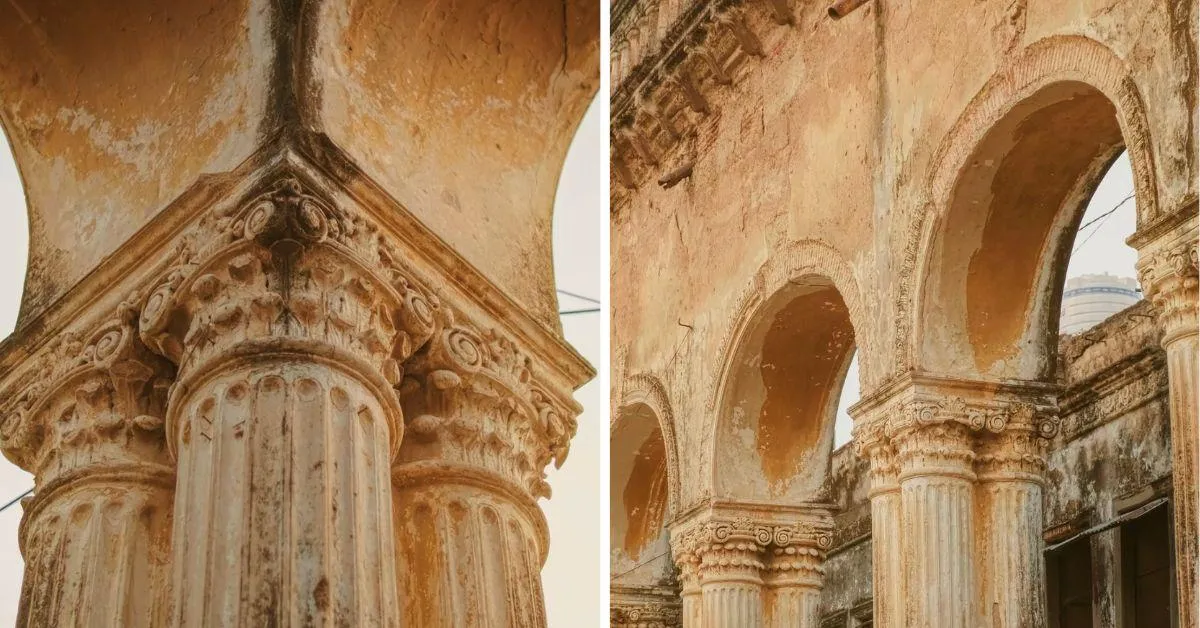 Asafi Mahal — the first building erected by Nawab Asaf ud Daula and his royal residence — still stands in Husainabad, echoing lost grandeur amid fading walls.