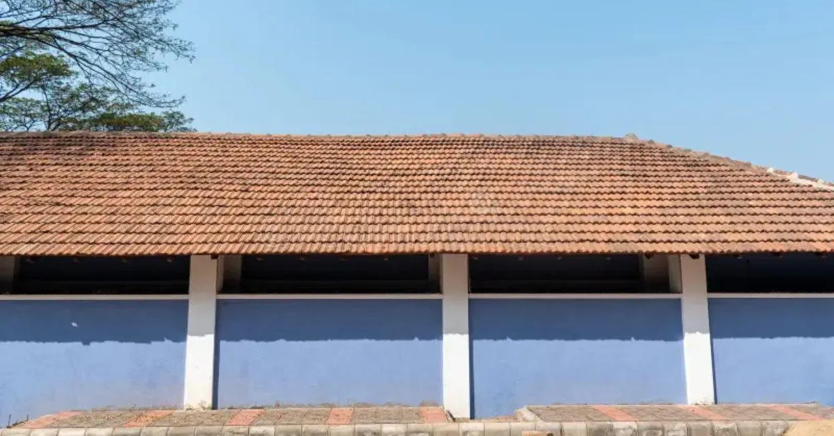 Sloped roofs offered the perfect answer as rainwater would drain off quickly.