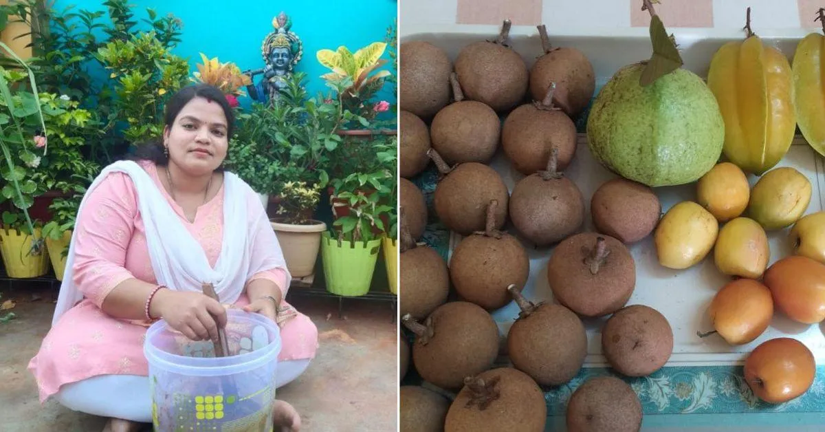 Bangaru Jhansi grows many fruit varieties, including mango, guava, and oranges.