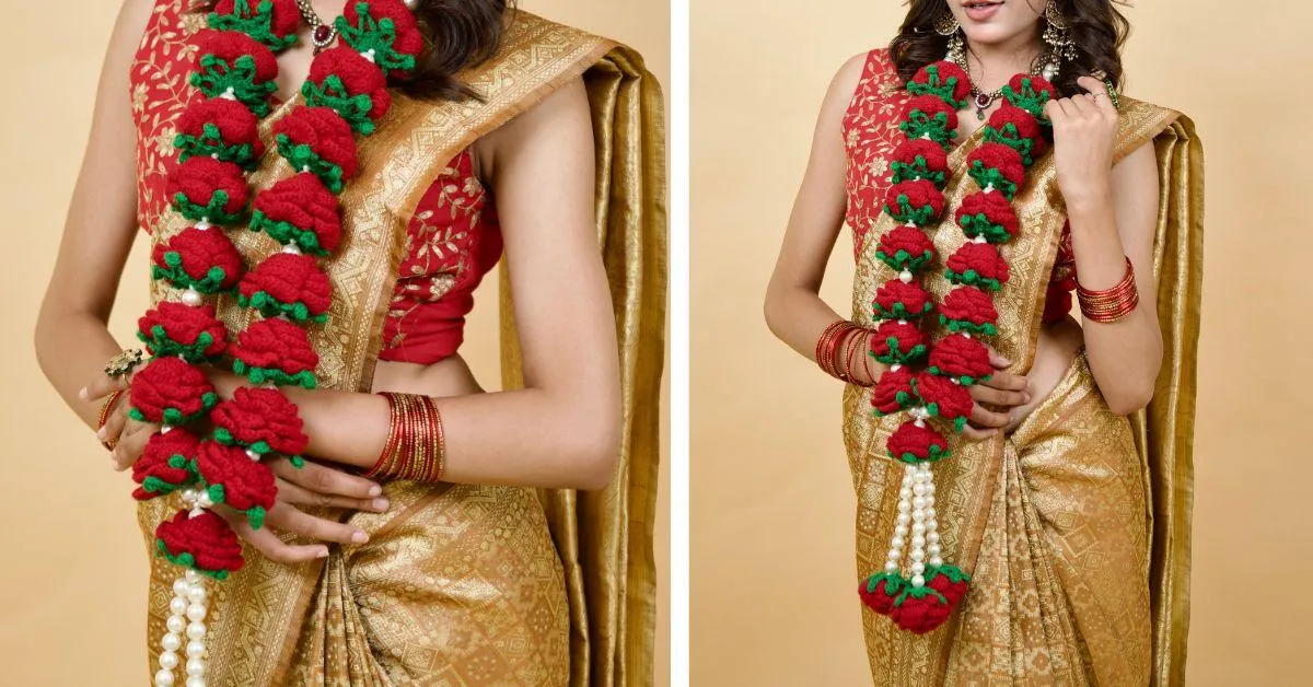 A stunning creation by Enchanted Threads, founded by Ananya Malhotra.
