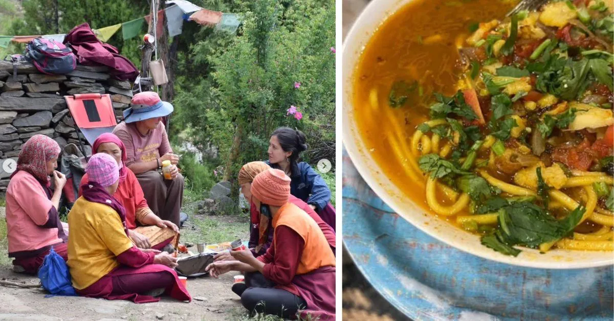The locals managing the homestay curate a range of traditional dishes reflective of Himachal culture 