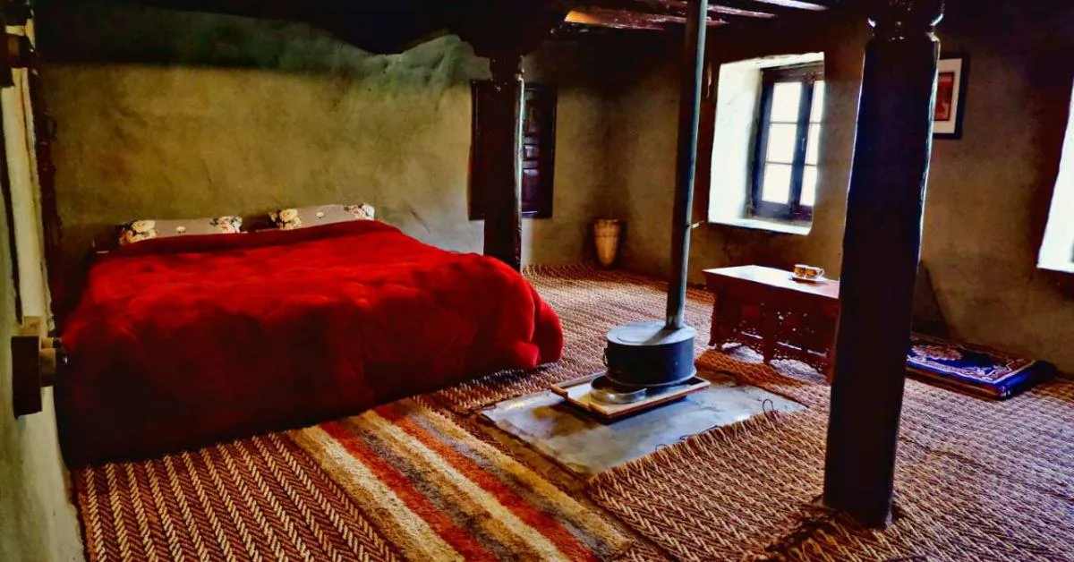 The rooms at Zomsa are done up in quintessential Himachali style 