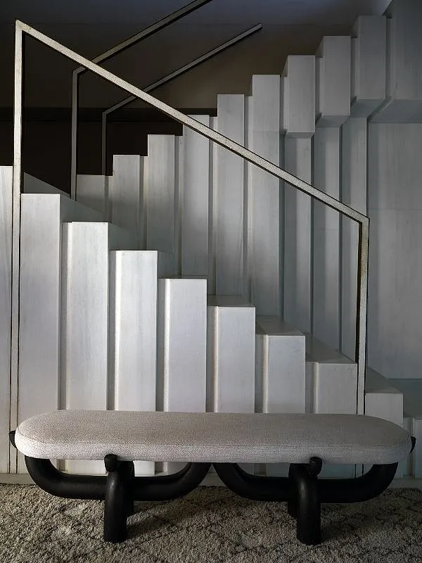 Clean lines and geometry-inspired  stairway by Ashiesh Shah. Image: Ashish Shahi 
