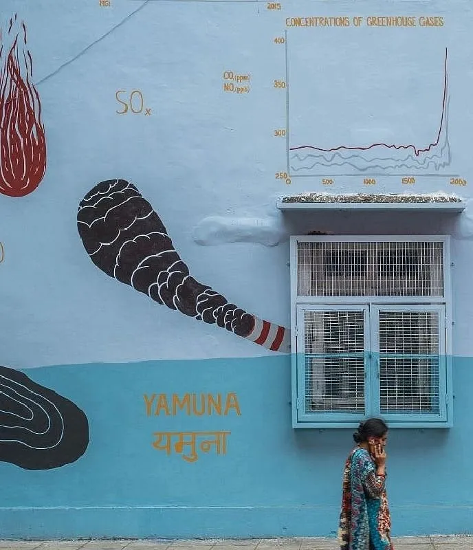 Italian artist Andreco's wall art project in collaboration with St+art India Foundation 