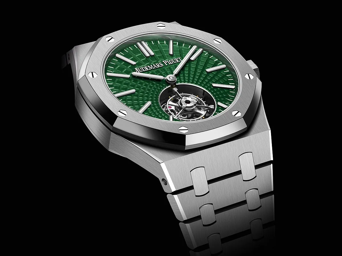 Audemars Piguet Royal OakIf a timepiece can pull off the feat of making stainless steel into a luxury item, it deserves to be on a list—any list. With its unmistakable octagonal steel case, glare-proof face and screw-locked crown, the Royal Oak is a modern classic. Designed by the legendary Gerard Genta in 1970, it brought the luxury steel sports watch into the world and is as coveted 50 years later as it was at its time of birth. The blue ‘Grande Tapisserie’ dial and hour markers in white gold stand out without shouting— a subtle yet surefire way of announcing you’ve arrived. 