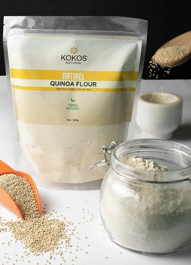 Quinoa flour can be mixed with jowar/ragi/amaranth flour etc. for a protein-rich option 