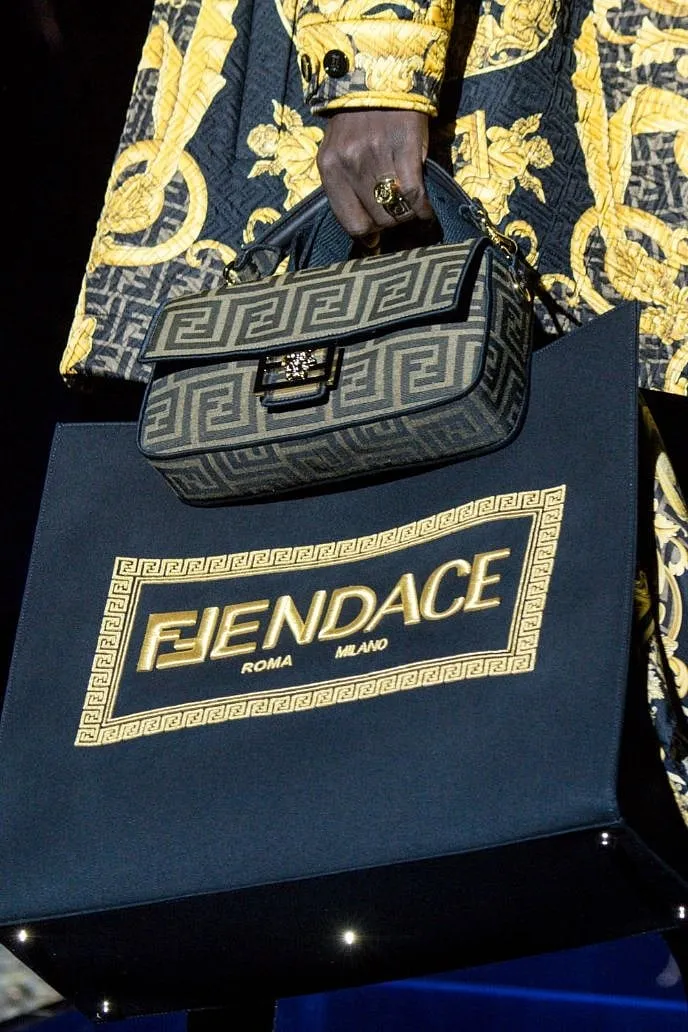 FENDACE saw Kim Jones debut his take on the house of Versace, and minutes later, unveil Donatella Versace's rendition on Fendi 