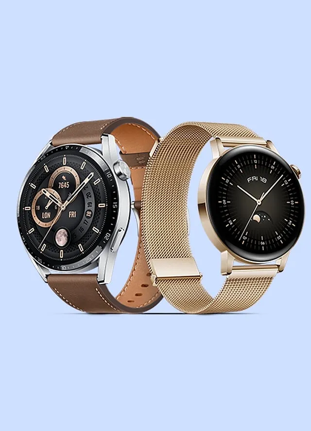 Analog straps attached to Huawei's GT 3 