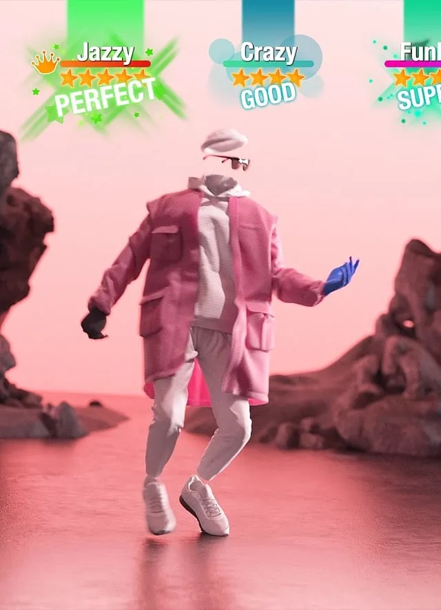 Just Dance features the latest tracks along with dancers that tell you how to dance along  