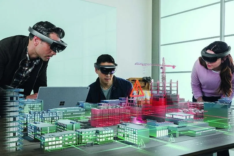 Imagine building and interacting with an entire city on your desk. Image: Microsoft 