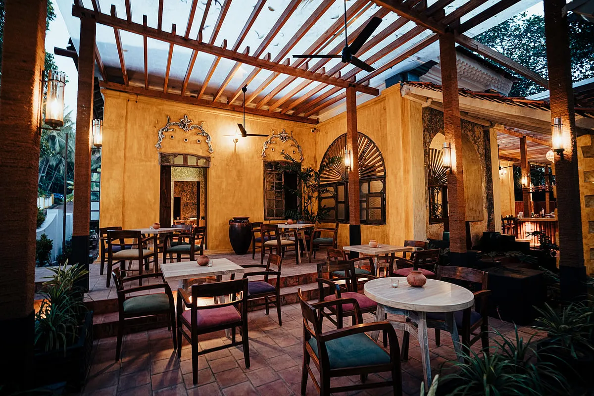 MaaiLocated in Assagao, Maai is housed in an old bungalow that has been restored without taking away its historic charm and Portuguese heritage-influenced design. The food and beverages take inspiration from the trade routes of the Portuguese and the ingredients they carried with them to the shores of Goa. The menu is a delectable mix of Goan and Portuguese flavours. Signature raw banana cutlets, vegan beetroot galettes, pepper-spiced mutton and curries are some of their popular offerings. The drinks menu features cocktails made using ingredients such as kokum, cashew feni, chilli guava and coffee.Meal for two costs ₹1,500 approx. Signature cocktails are from ₹350. 