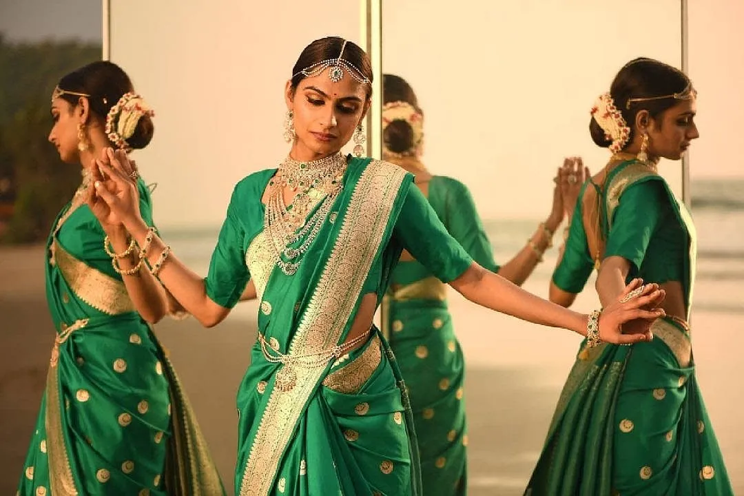 Meera Singhania Rehani, a trans model featured in Bhima Jewellers advertisement. Image: Instagram.com/meerasinghaniarehani