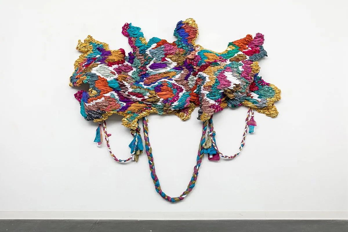 Suchitra MattaiA multi-disciplinary artist of Indo-Caribbean descent, Suchitra Mattai’s artistic practice has been shaped by her experience of living in several countries and across cultural contexts. At the IAF, she is represented by Aicon Art—a New York-based gallery serving as a vital platform for modern and contemporary artists from South Asia, Middle East and the diaspora, to realise their vision in an ever-shifting world. “Don’t miss her large-scale installations of vintage saris and other materials that speak about South Asian femininity around the globe,” recommends Asokan.Image: India Art Fair 