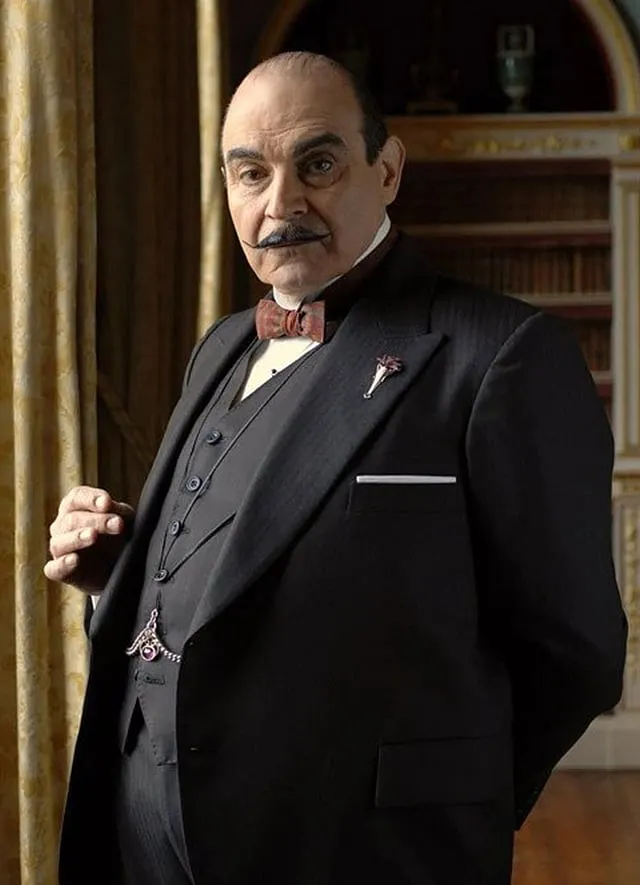 The most famous detective in fiction, Hercule Poirot has been enacted by several actors over the years but probably recognisably by David Suchet. Image: Fandom.com 