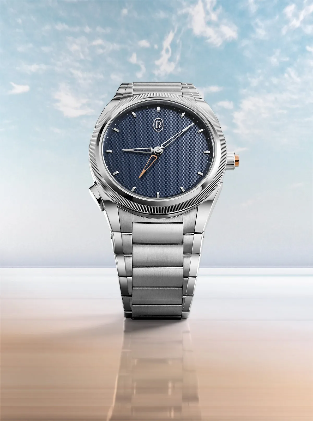 Parmigiani Tonda PF GMT RattrapanteRattrapante means “catch up” in French, and traditionally brings to mind a chronograph. What Parmigiani has done is to apply the concept to a GMT, another world-first. While travelling, you can track another time zone using the hour hand, which is advanced by a pusher at the eight o’clock position. Once you activate the rattrapante via a pusher on the crown, the main time’s hour hand jumps back and catches up with the GMT hand, which constantly tracks your home time’s hour. After this, it sits hidden under the main time’s hour hand. Collectors who appreciate innovation and brilliant build quality will be floored by this watch, especially from a young brand. 