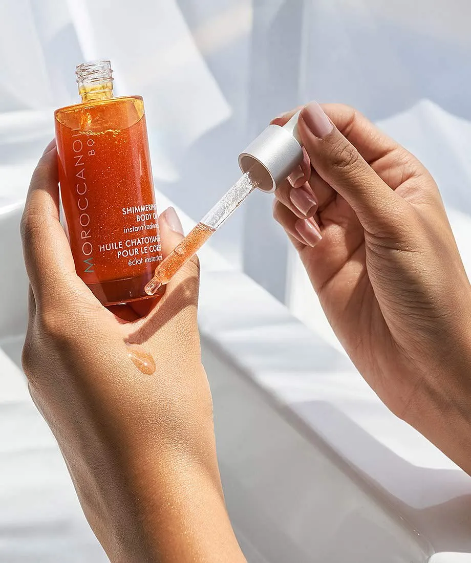 Moroccanoil Shimmering Body OilShop here₹4,500There’s nothing like slathering on a shimmering body oil to get your limbs ready for mini-dress season. Have a holiday on the cards? You’ll want to keep this oil in your dopp kit—it has a finely milled shimmer that deposits on the skin and settles in, without leaving any traces on your clothes. For a subtle glow that catches the light, dab some extra oil across your collarbone, shoulders and down the calves. 